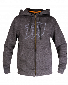 Bluza dresowa z kapturem Quartz 0248, szara - przód bluzy