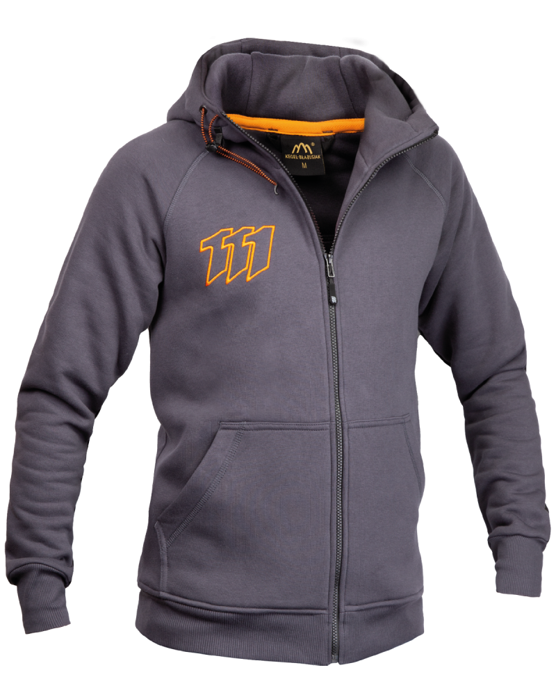 Bluza dresowa z kapturem Modern, szara - przód bluzy 2