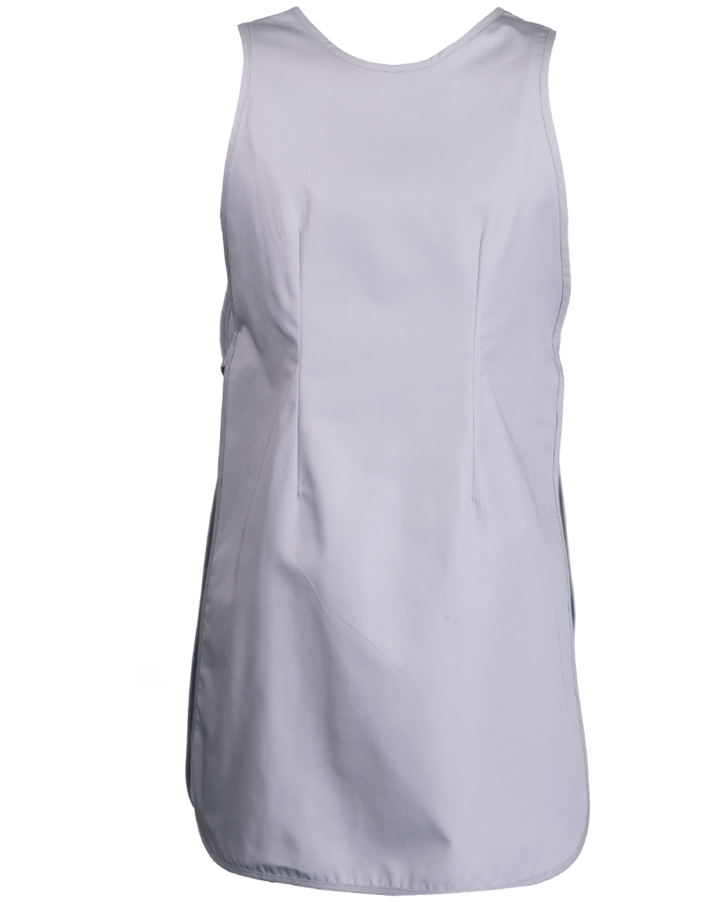 Fartuch damski 4554, szaro-różowy — tył