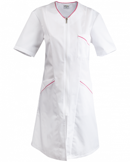 Fartuch damski, biała sukienka medyczna - przód