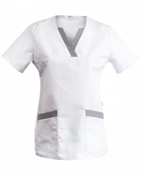 Bluza damska 3029 medyczna, biała - przód