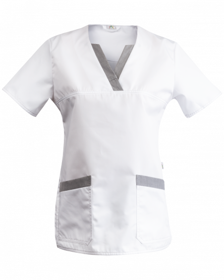 Bluza damska 3029 medyczna, biała - przód