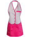 Fartuszek włoski 4255, różowo-szary - przód