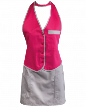 Fartuszek włoski 4255, szaro-różowy