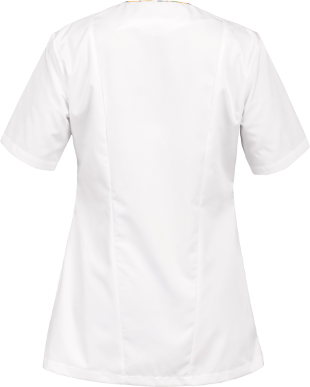 Bluza medyczna 359A - Krótki Rękaw KBT, biała - tył