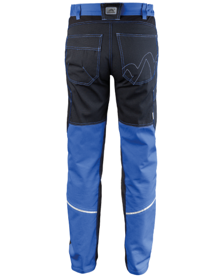 Spodnie damskie robocze 5504/V-WORK, czarno-niebieskie - tył spodni