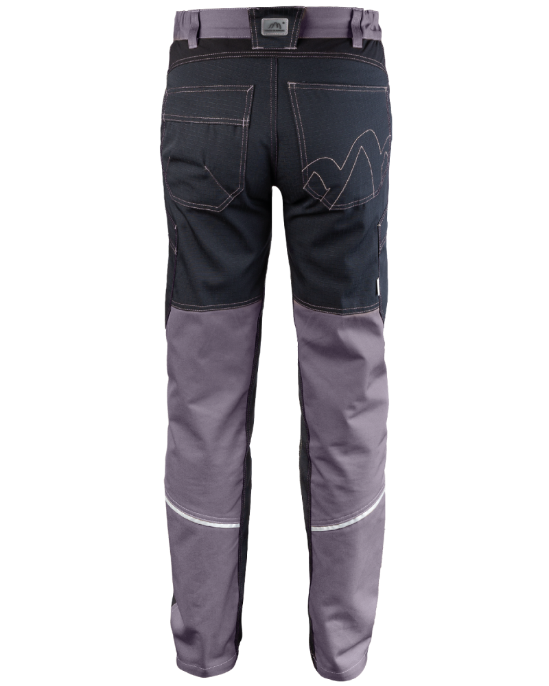 Spodnie damskie budowlane 5504/V-WORK, czarno-popielate - tył spodni