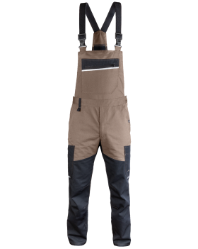 Ogrodniczki robocze 6507/V-WORK czarno-brązowe