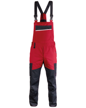 Ogrodniczki robocze 6507/V-WORK czarno-bordowe