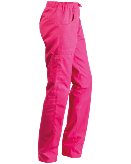 spodnie damskie biodrówki, różowe - prawy bok