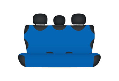 Pokrowiec koszulka COTTON na tylną kanapę niebieski