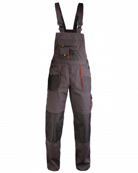 Ogrodniczki Kneiter z wielofunkcyjnymi kieszeniami (Grafitowy, Pomarańczowy) - KT