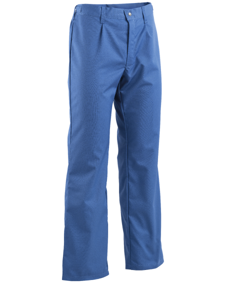 Spodnie Gastro Haccp 5084, niebieskie, z prawego boku