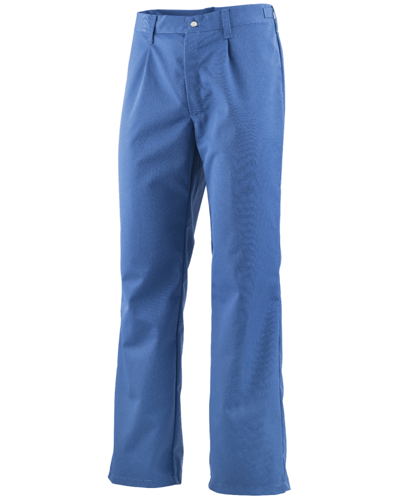 Spodnie Gastro Haccp 5084, niebieskie, z lewego boku