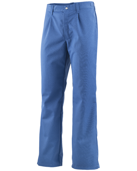 Spodnie Gastro Haccp 5084, niebieskie, z lewego boku
