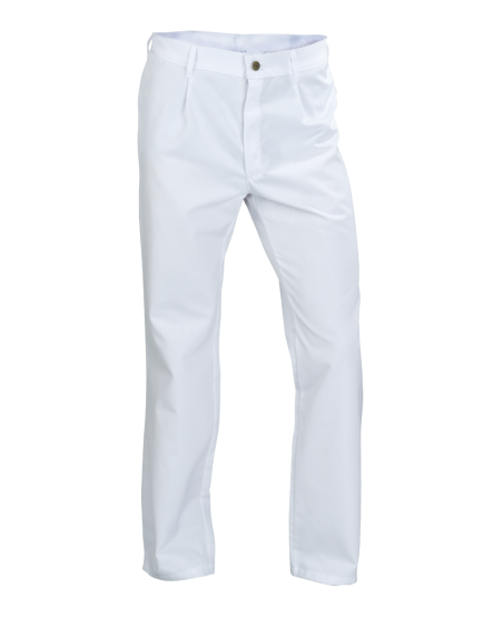 Spodnie Haccp, białe — przód spodni