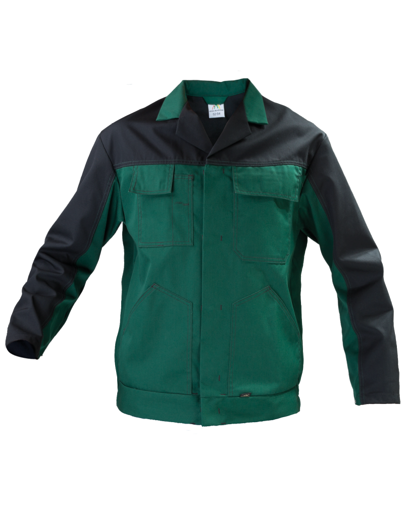 Bluza robocza Work, zielono-czarna - przód bluzy 2