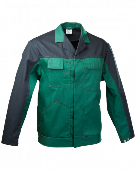 Bluza robocza Work, zielono-czarna - przód bluzy