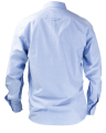 Koszula męska – długi rękaw, błękitna - tył koszuli