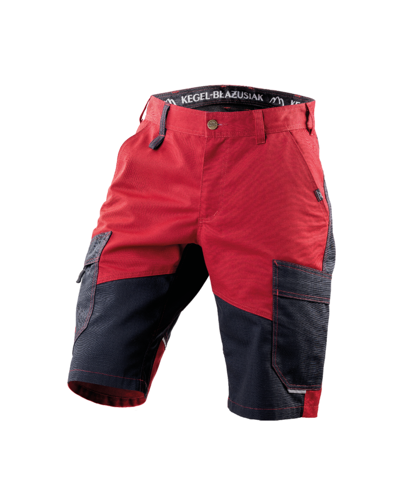 Krótkie spodenki 5506, czarno-bordowe — lewy bok spodni