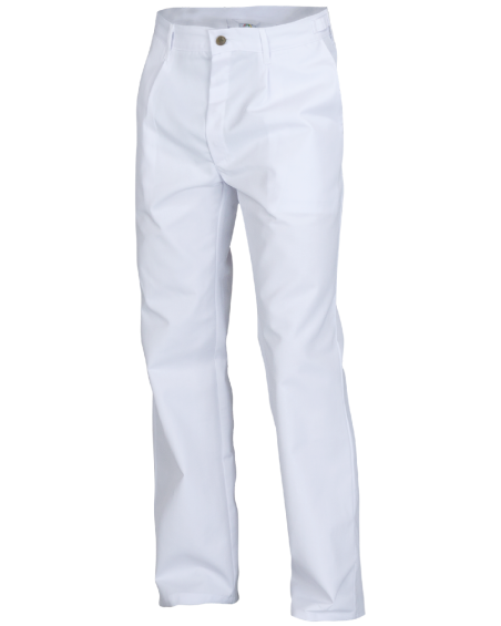 spodnie robocze 5004, białe - przód