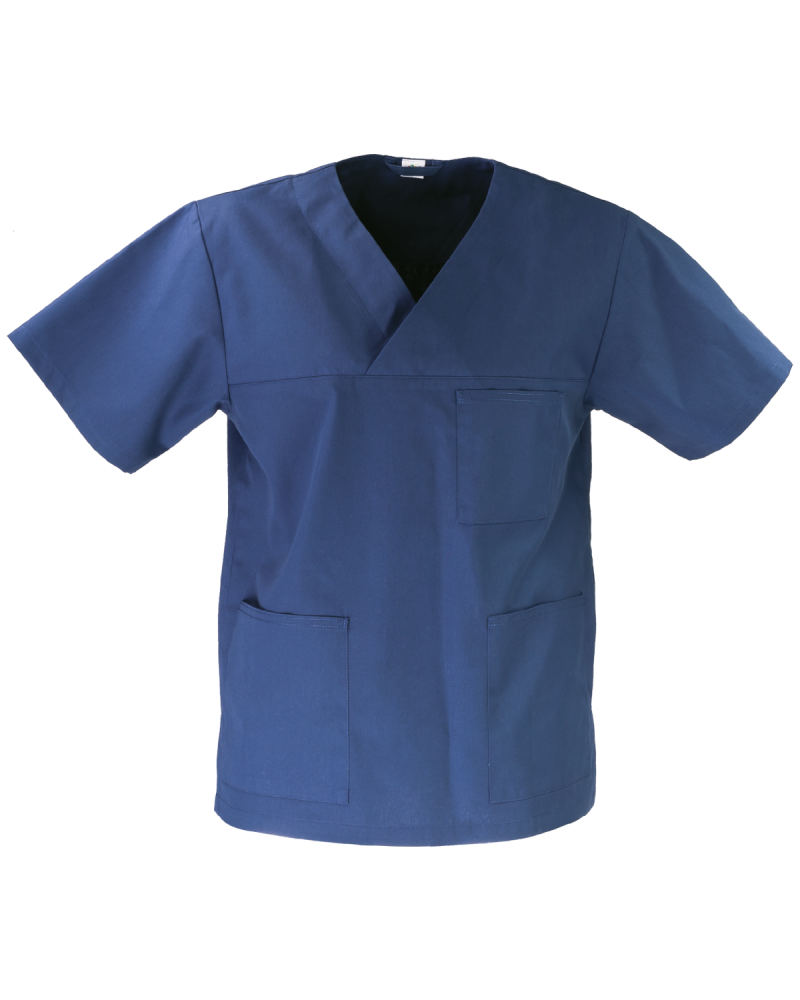 Bluza medyczna unisex, granatowa - przód bluzy