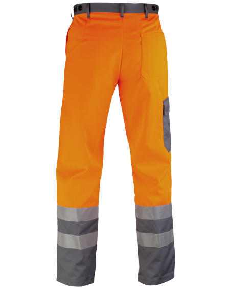 Spodnie O Intensywnej Widzialności 5240, pomarańczowo-szare - tył spodni