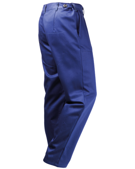 Spodnie Spawacz trudnopalne, dla spawaczy (Klasa 1), granatowe — prawy bok spodni