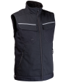 Kamizelka ocieplana 2506 z odblaskami V-WORK (Czarny)