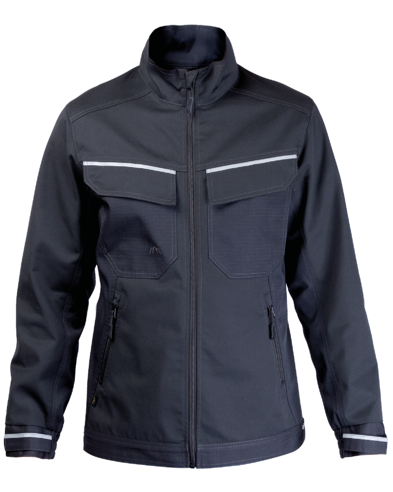 Bluza 3506 z odblaskami V-WORK (Czarny) - przód bluzy