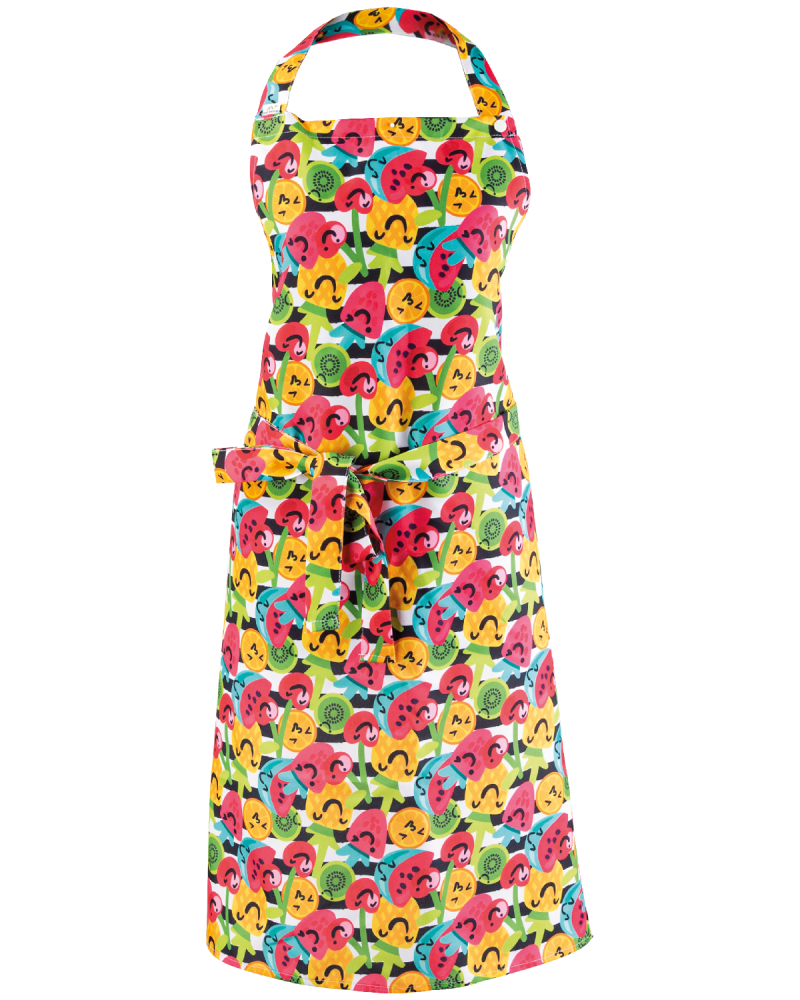 Fartuch przedni 4454 z nadrukiem (owoce) - z tyłu