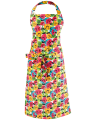 Fartuch przedni 4454 z nadrukiem (owoce) - z tyłu