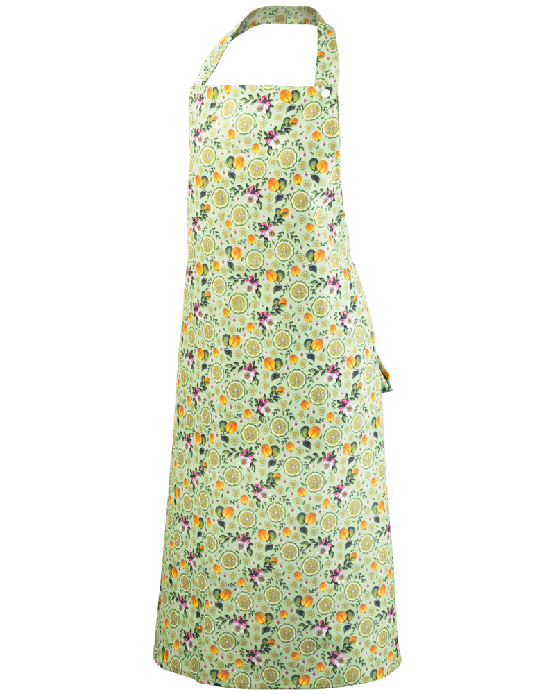 Fartuch przedni 4454 z nadrukiem (limonki) - z lewego boku