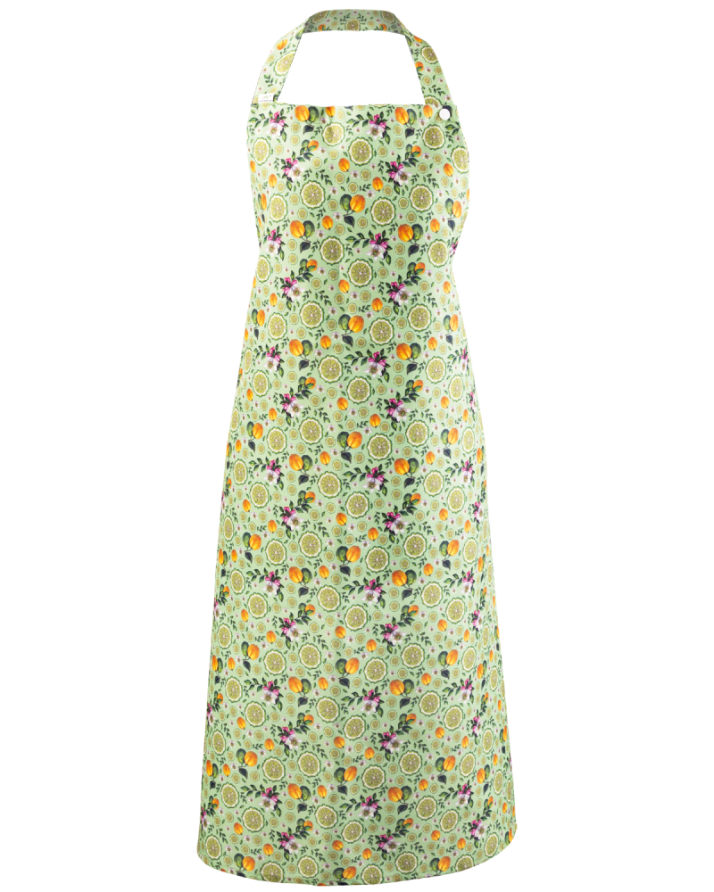 Fartuch przedni 4454 z nadrukiem (limonki) - z przodu