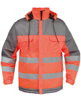 Kurtka Hi Vis Ciepłochronna 1240 (Szary/Pomarańczowy Hi-Vis)