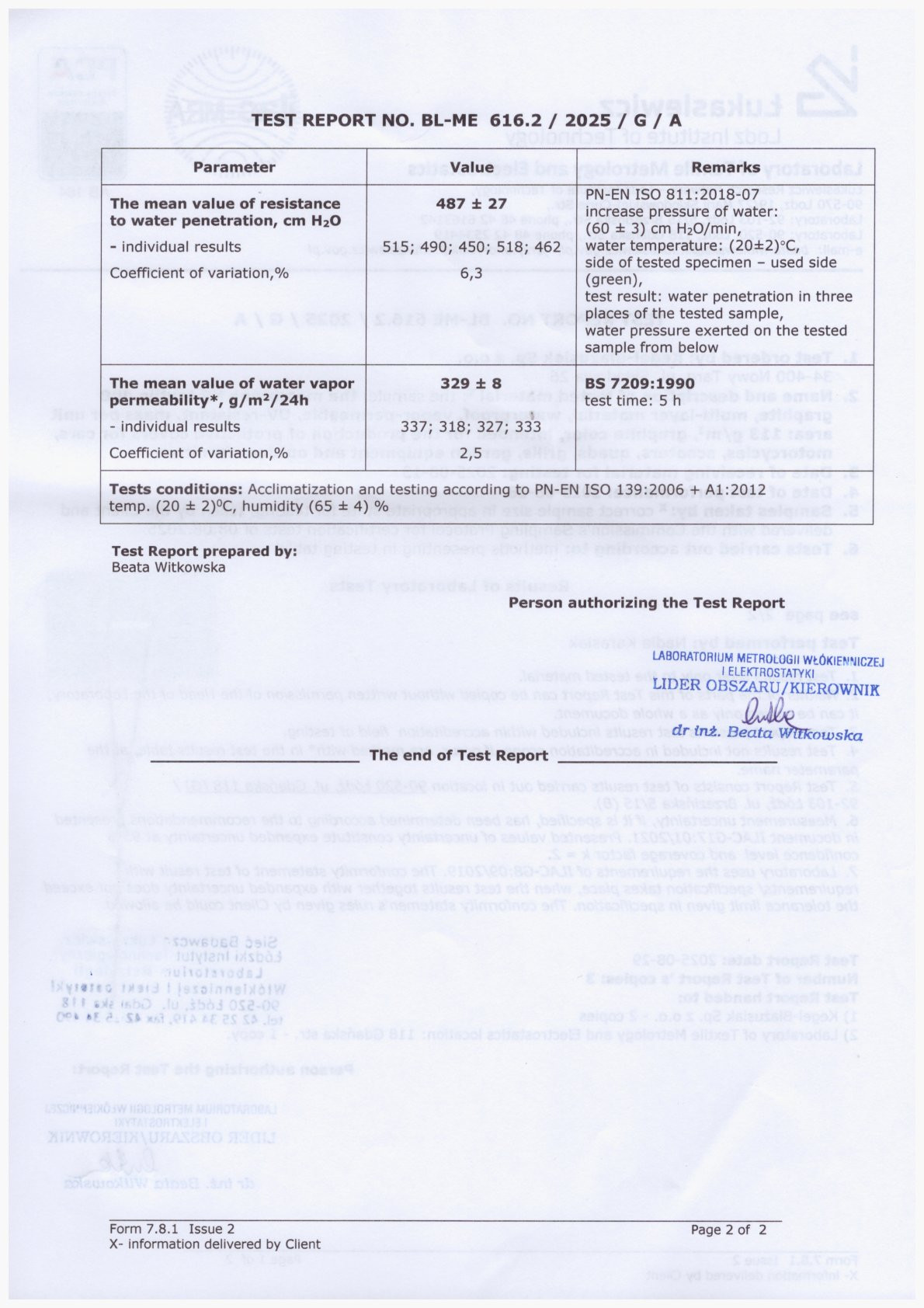 Certyfikat Tailor Made